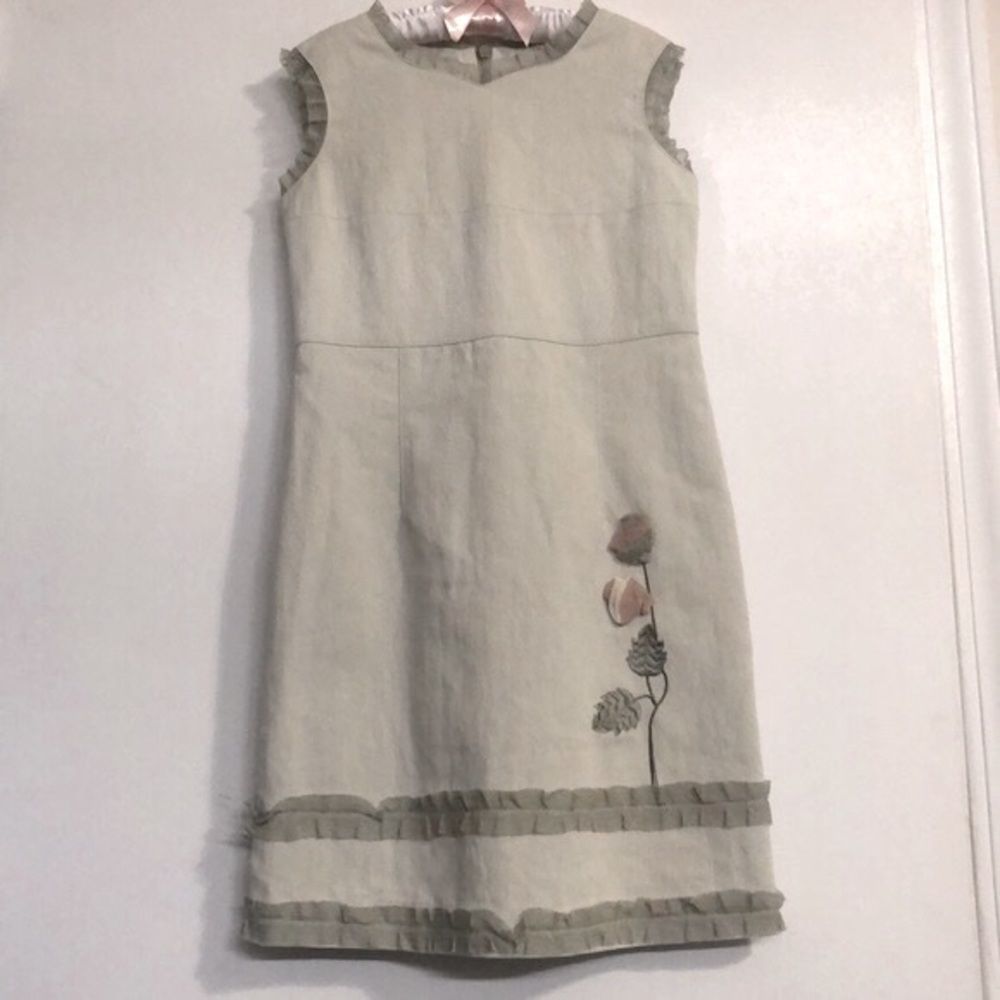 Verde & Mela Laced Trimmed Dress, Made in Italy Size 7 NWT